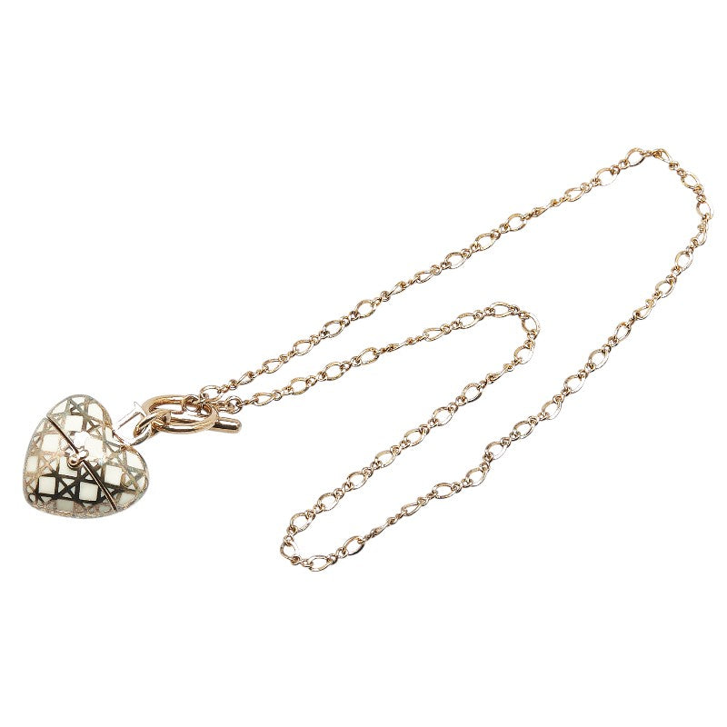 Dior Cannage Heart Necklace Gold Plated