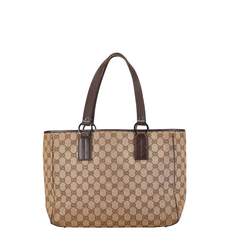 Gucci GG Canvas Leather Tote Bag 113017