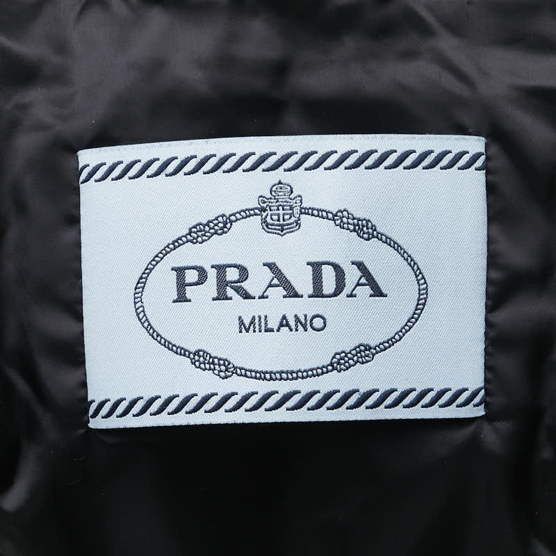 Prada Triangle Logo Down Jacket Black