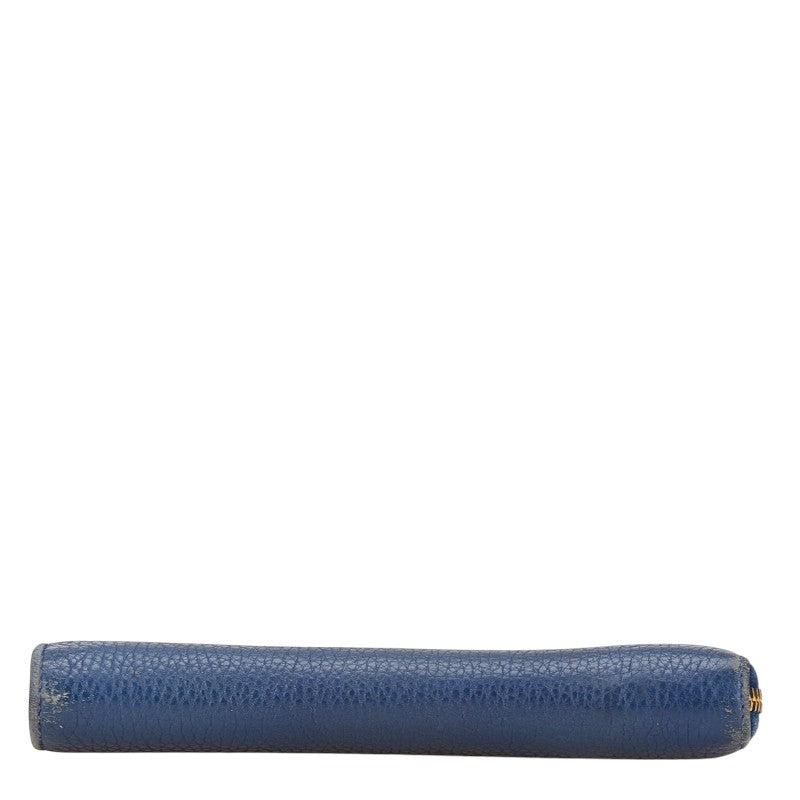 Prada Saffiano Leather Long Wallet Navy