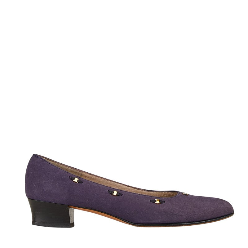 Salvatore Ferragamo Vara Ribbon Nubuck Pumps