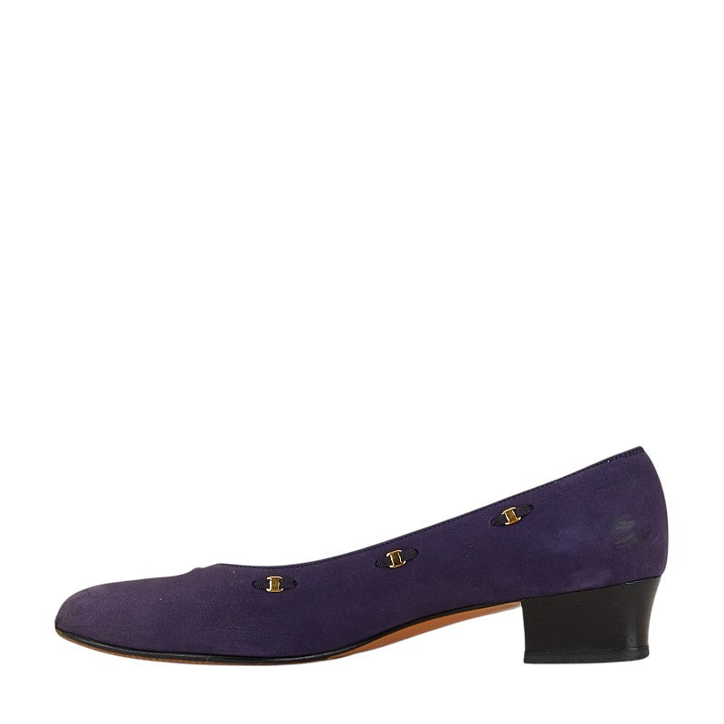 Salvatore Ferragamo Vara Ribbon Nubuck Pumps