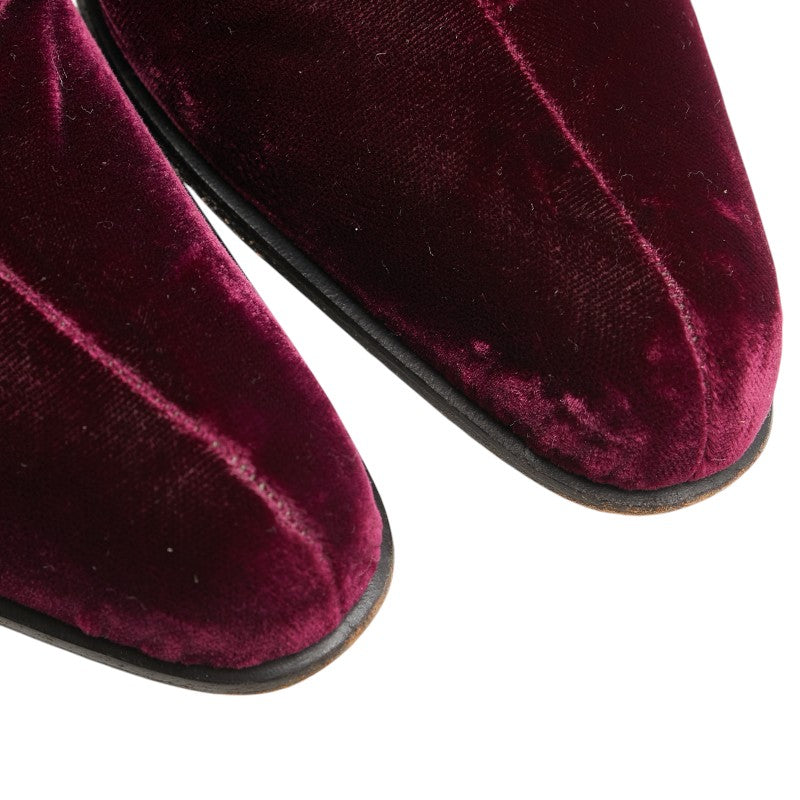 Prada Velour Short Boots Wine Red