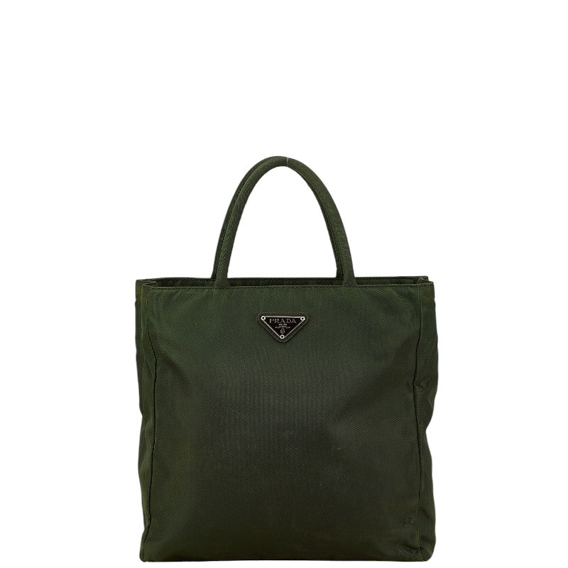 Prada Nylon Triangle Logo Handbag Khaki Green