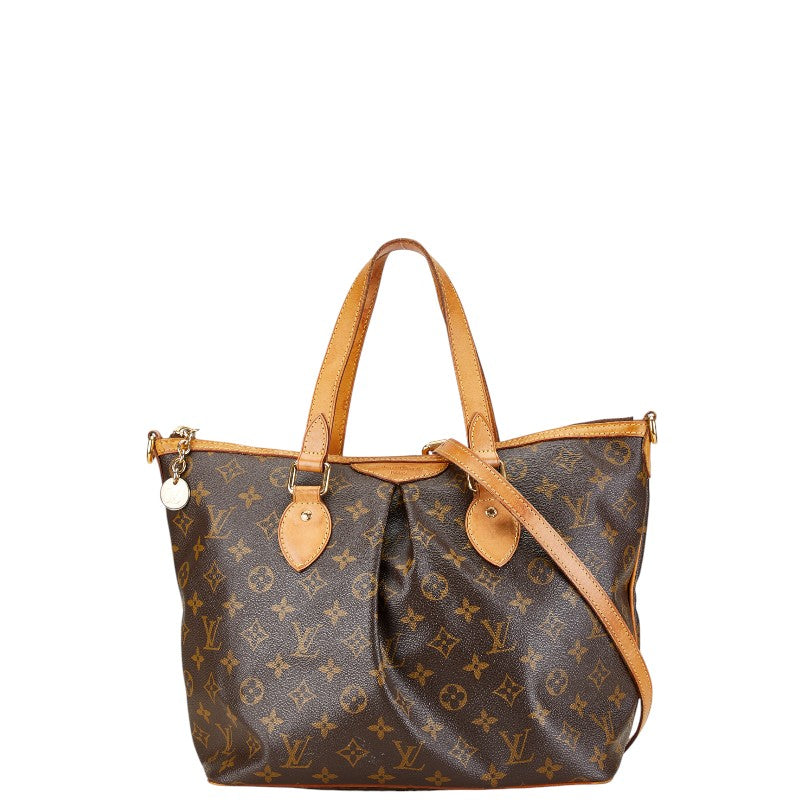 Louis Vuitton Palermo PM 2WAY Handbag Brown