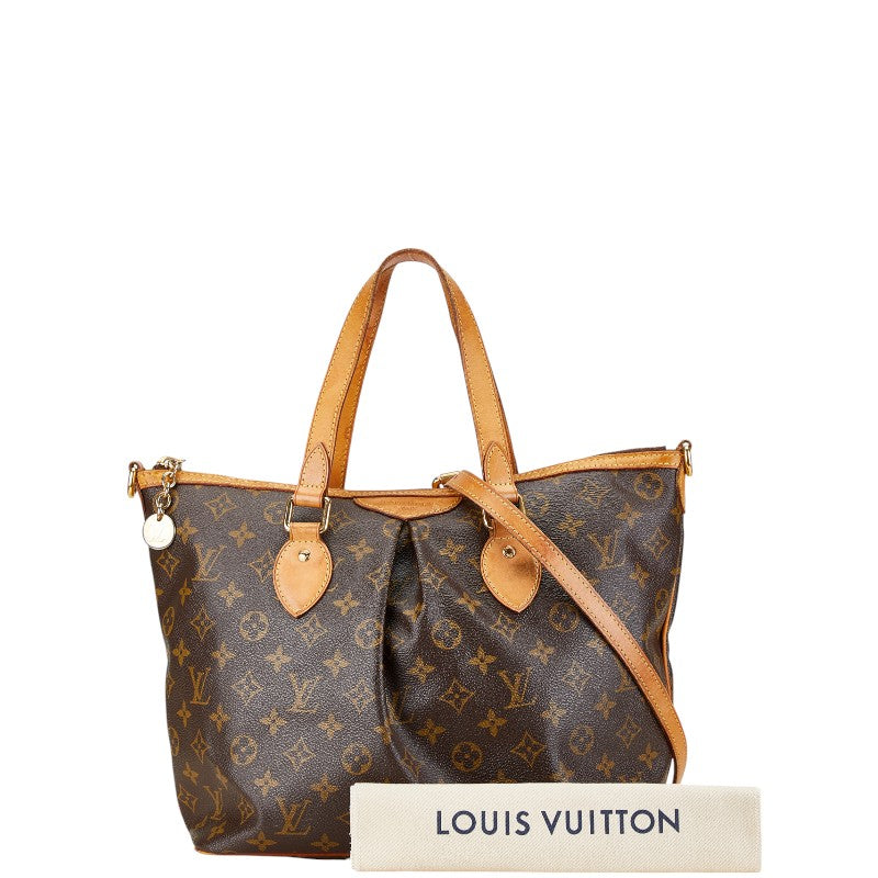 Louis Vuitton Palermo PM 2WAY Handbag Brown