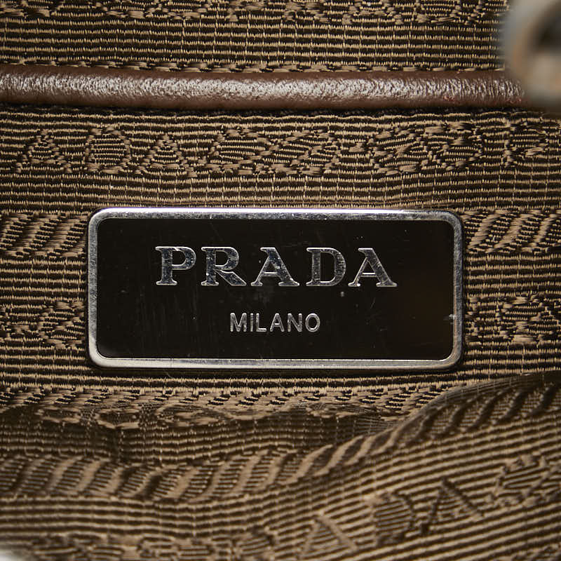 Prada Nylon Triangle Logo Shoulder Bag