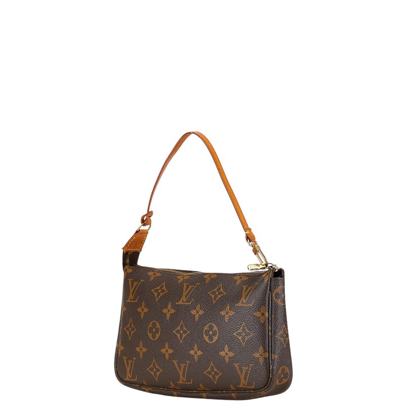 Louis Vuitton Monogram Pochette Accessoires Shoulder Bag M51980 Brown PVC Leather