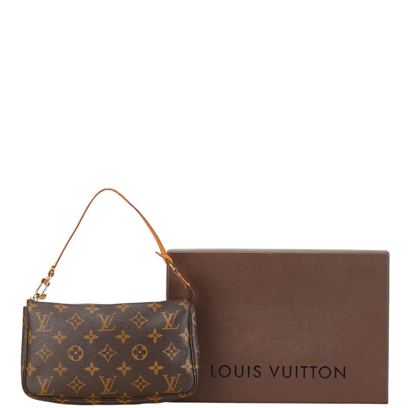 Louis Vuitton Monogram Pochette Accessoires Shoulder Bag M51980 Brown PVC Leather