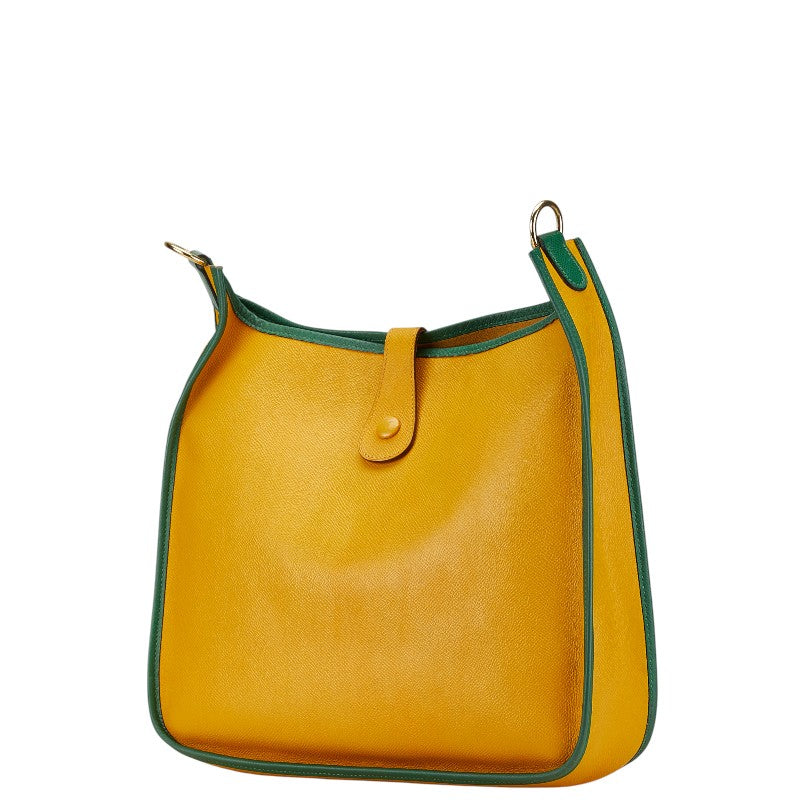 Hermes Evelyne GM Shoulder Bag Yellow Green