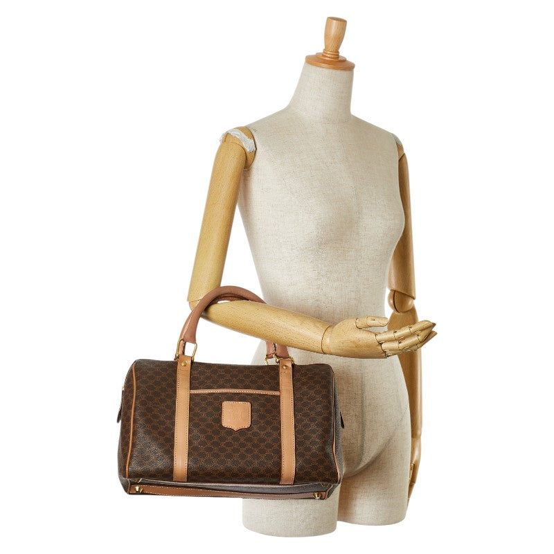 Celine Macadam Brown PVC Leather Handbag