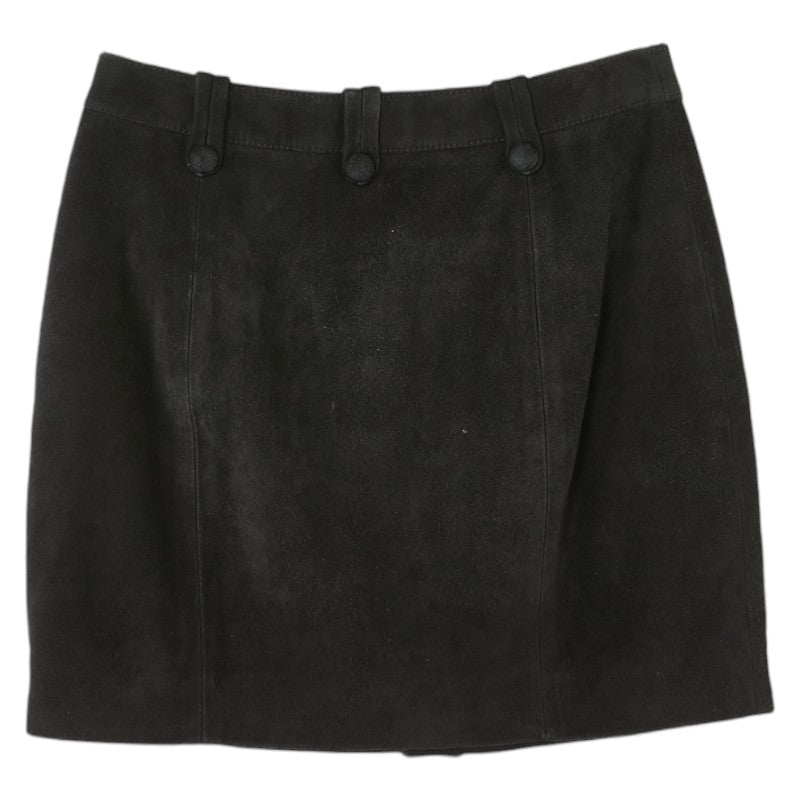 Yves Saint Laurent Suede Mini Skirt Black