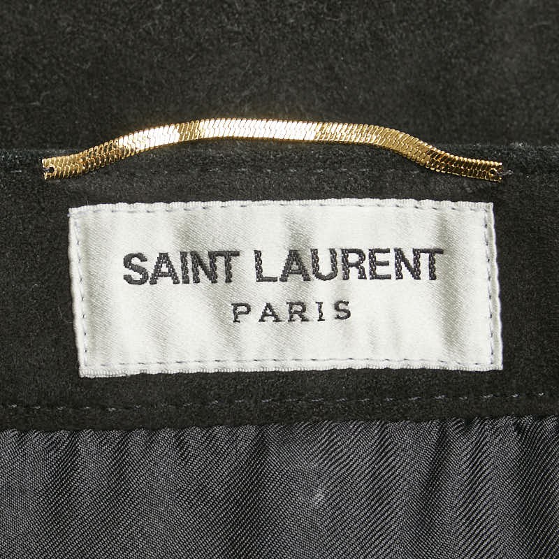 Yves Saint Laurent Suede Mini Skirt Black