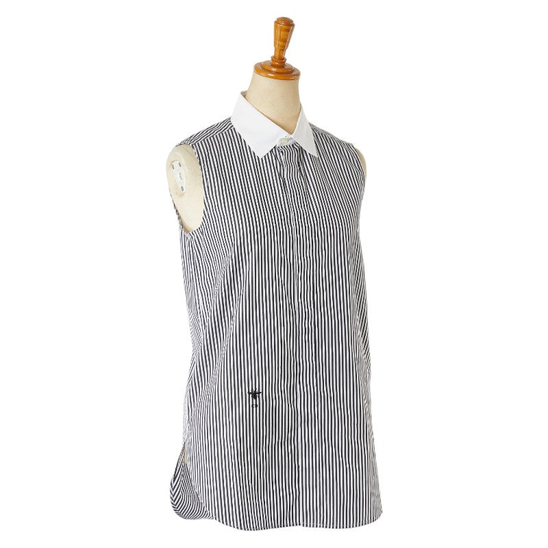 Dior Sleeveless Stripe Bee Shirt Cotton