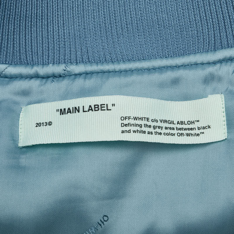 Off-White MA-1 Jacket Viscose Light Blue