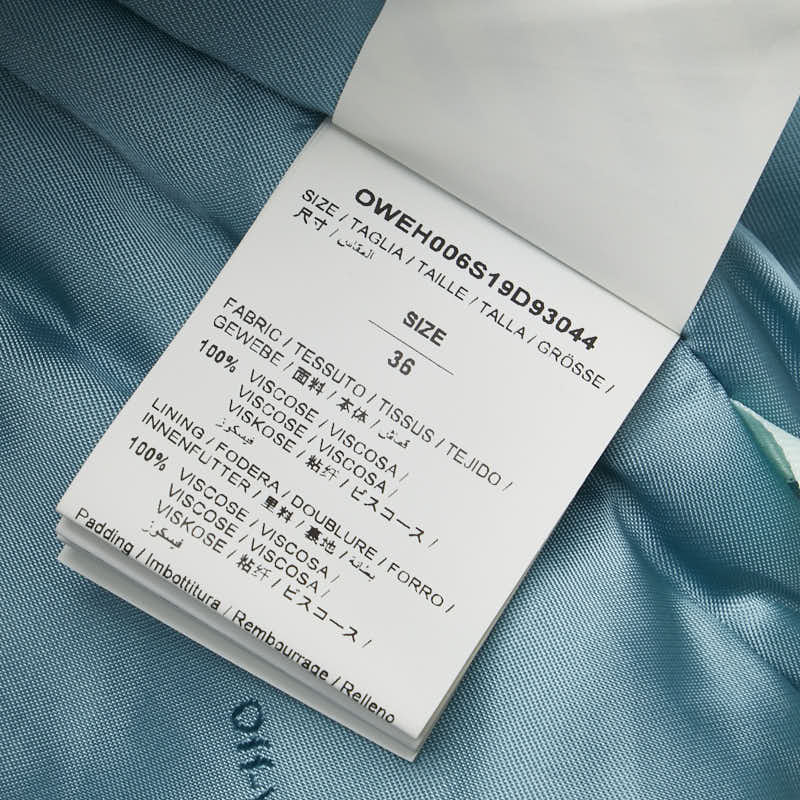 Off-White MA-1 Jacket Viscose Light Blue