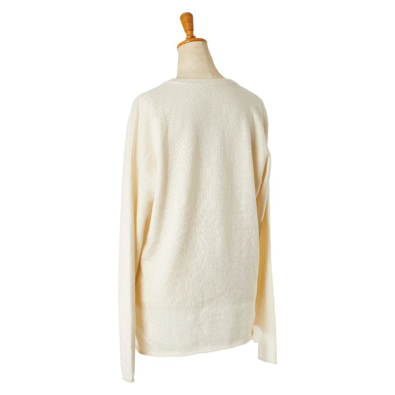 Lucien Pellat-Finet Skull Knit Sweater S White Cashmere