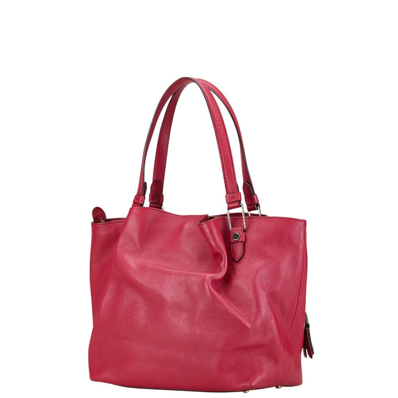 Tod's Leather Flower Tote Bag Pink