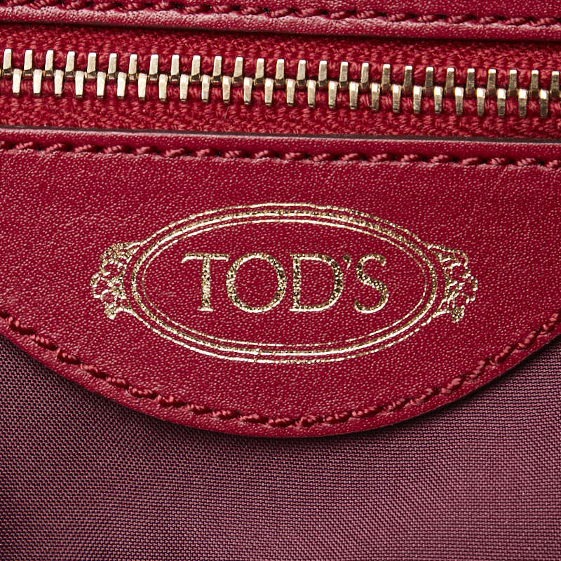 Tod's Leather Flower Tote Bag Pink