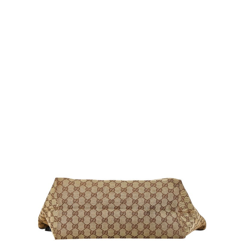 Gucci GG Canvas Tote Bag 211975 Beige Black