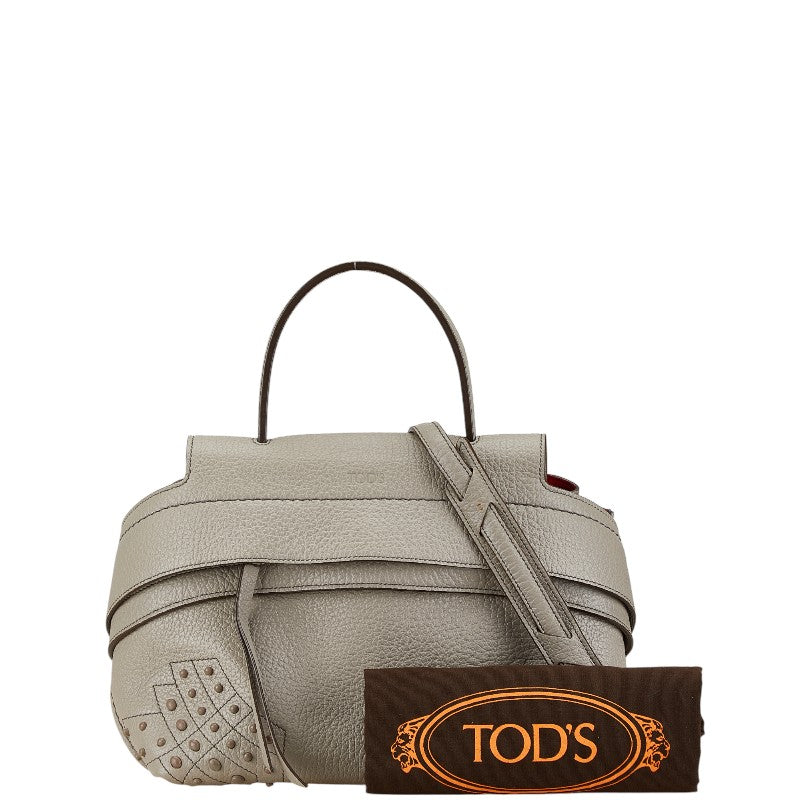 Tod's Leather Wave Bag Studded Handbag