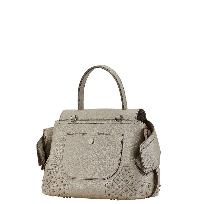 Tod's Leather Wave Bag Studded Handbag