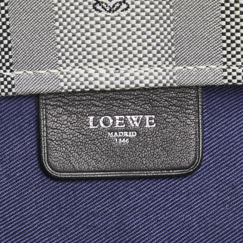 Loewe Anagram Canvas Leather Tote Bag