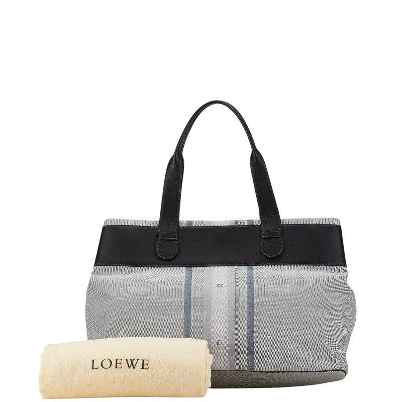 Loewe Anagram Canvas Leather Tote Bag