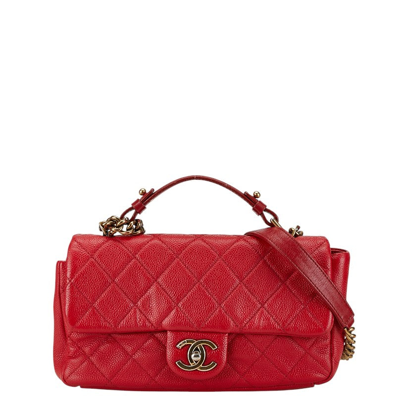 Chanel Caviar Skin Matelasse Coco Mark 2WAY Bag