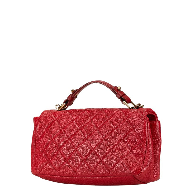 Chanel Caviar Skin Matelasse Coco Mark 2WAY Bag