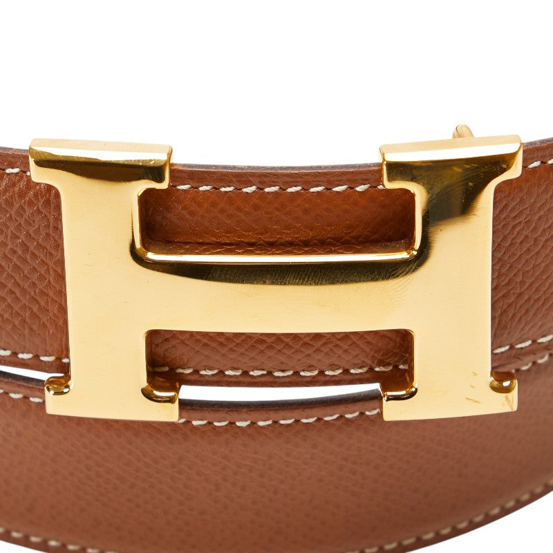 Hermes Constance H Belt Brown