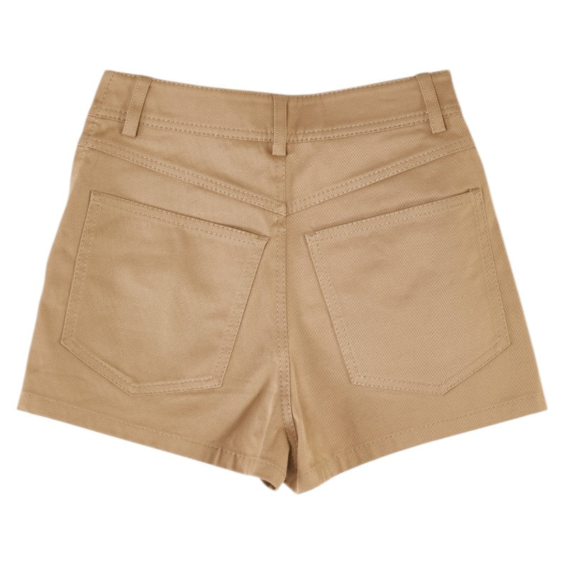 Valentino Studded Shorts Beige Cotton