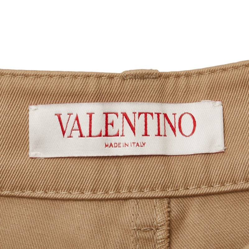 Valentino Studded Shorts Beige Cotton