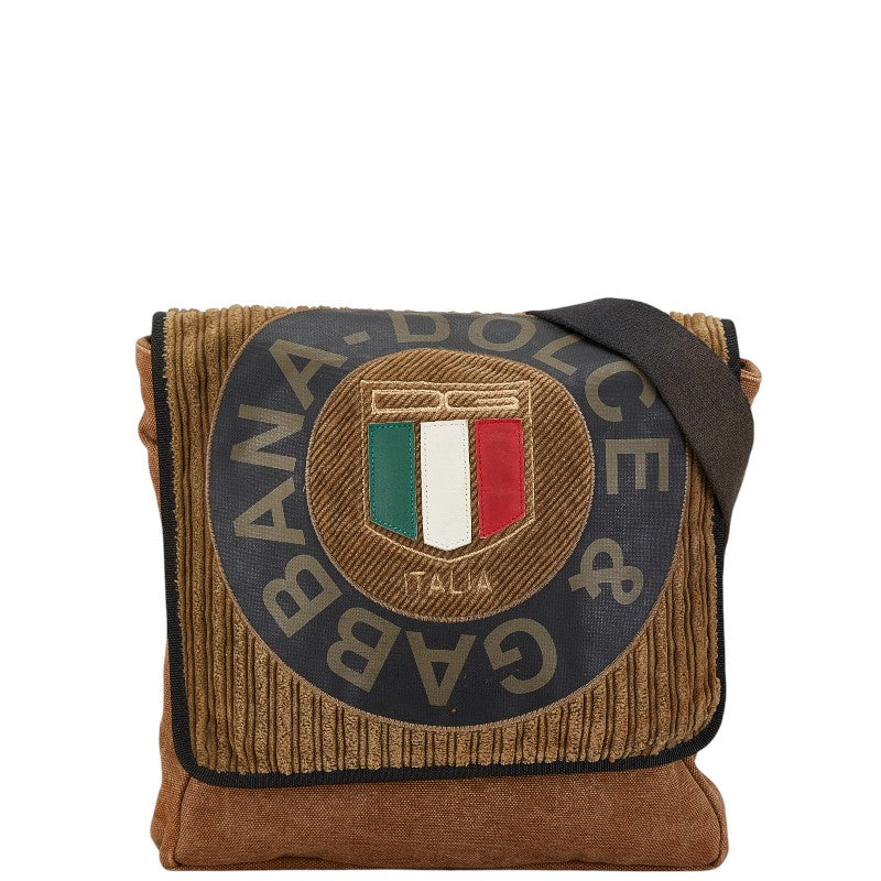 Dolce & Gabbana Canvas Corduroy Shoulder Bag