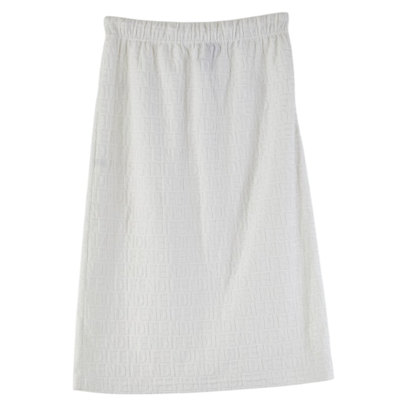 Fendi Logo Skirt Cotton Nylon White