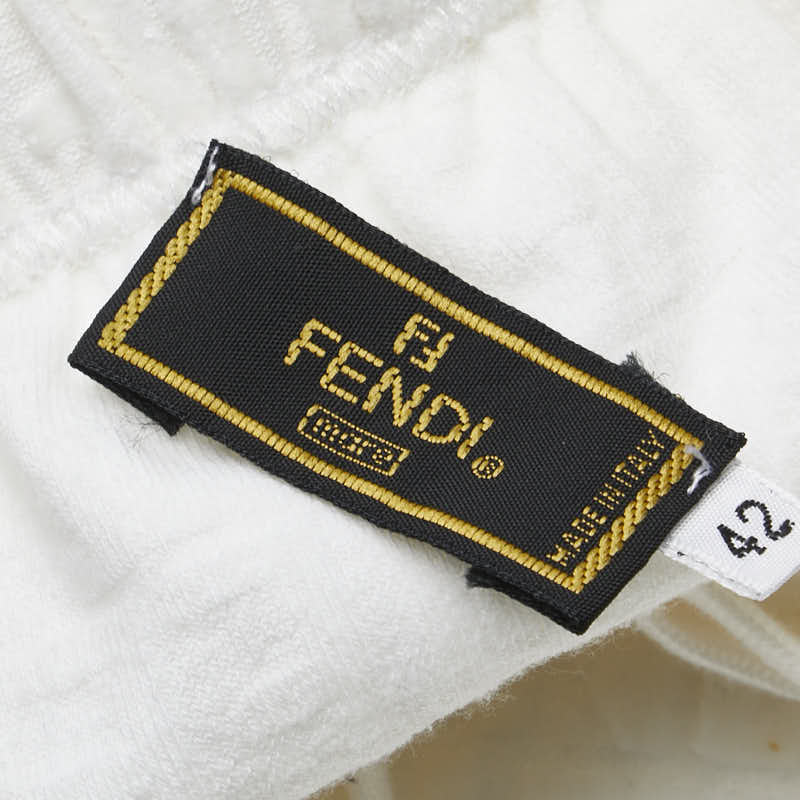 Fendi Logo Skirt Cotton Nylon White