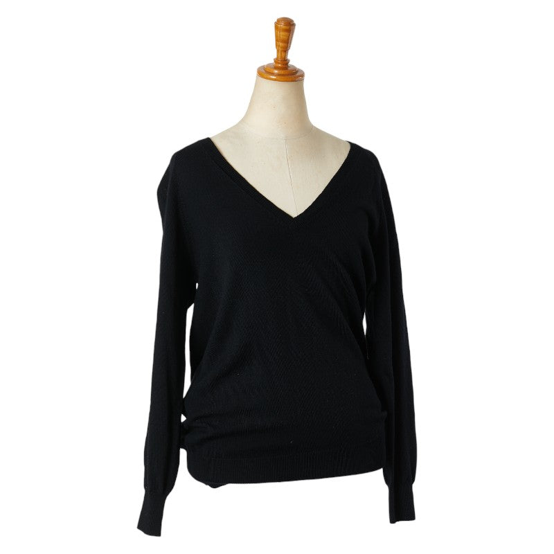 Prada Wool V-Neck Knit Black