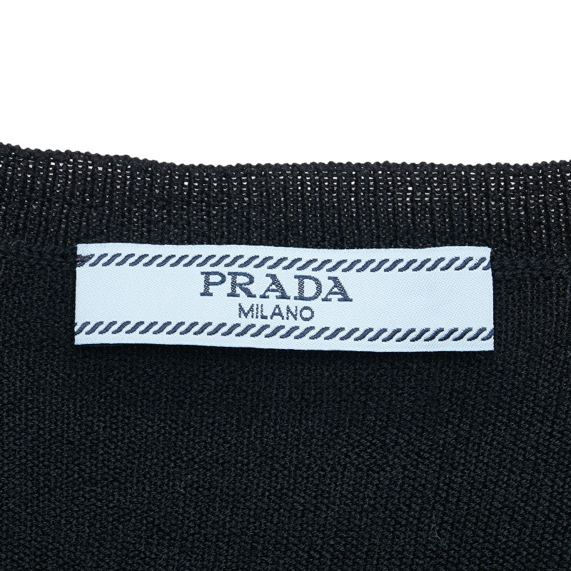 Prada Wool V-Neck Knit Black