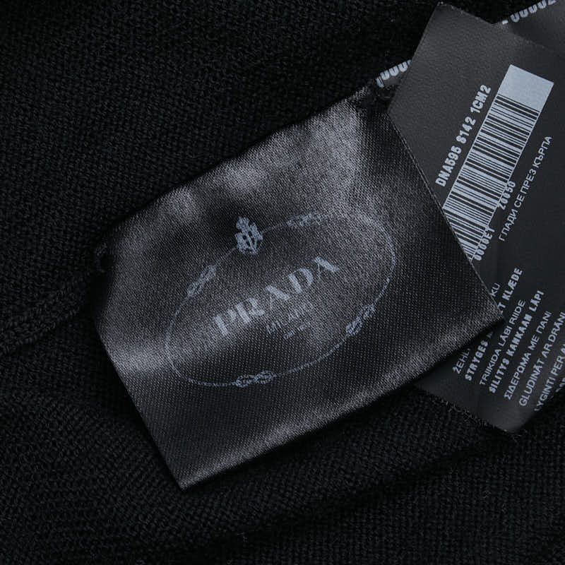 Prada Wool V-Neck Knit Black