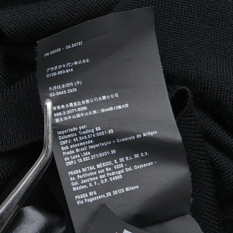 Prada Wool V-Neck Knit Black