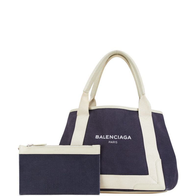 Balenciaga Canvas Leather Cabas Small Handbag