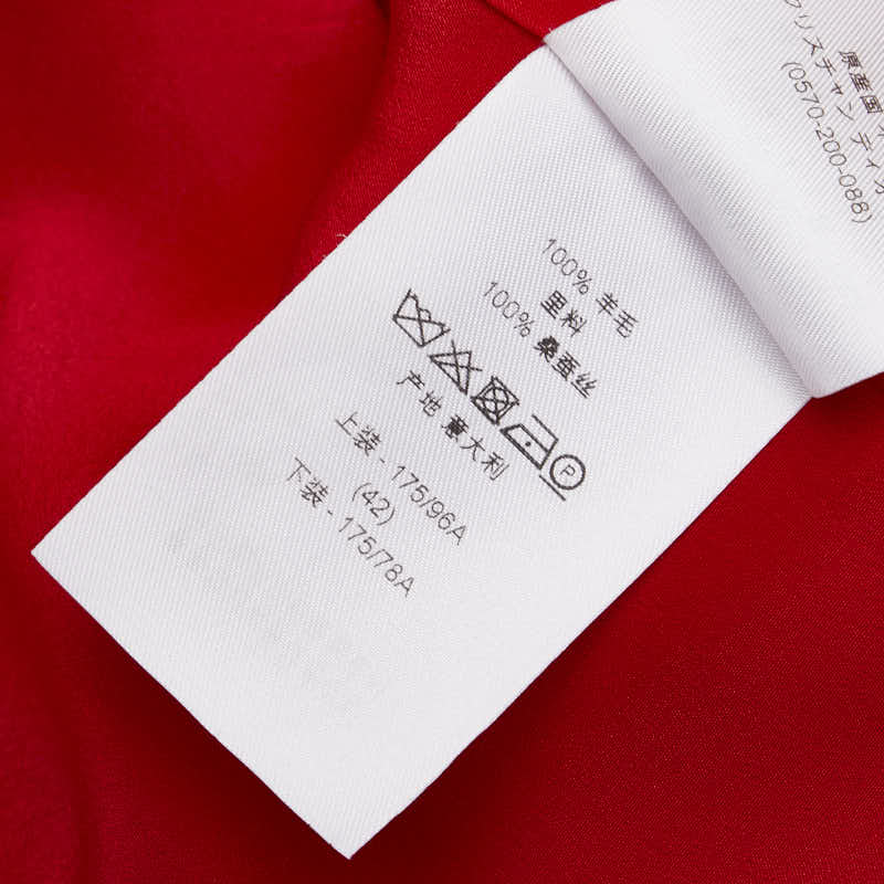 Dior Wool Short Sleeve Dress Red