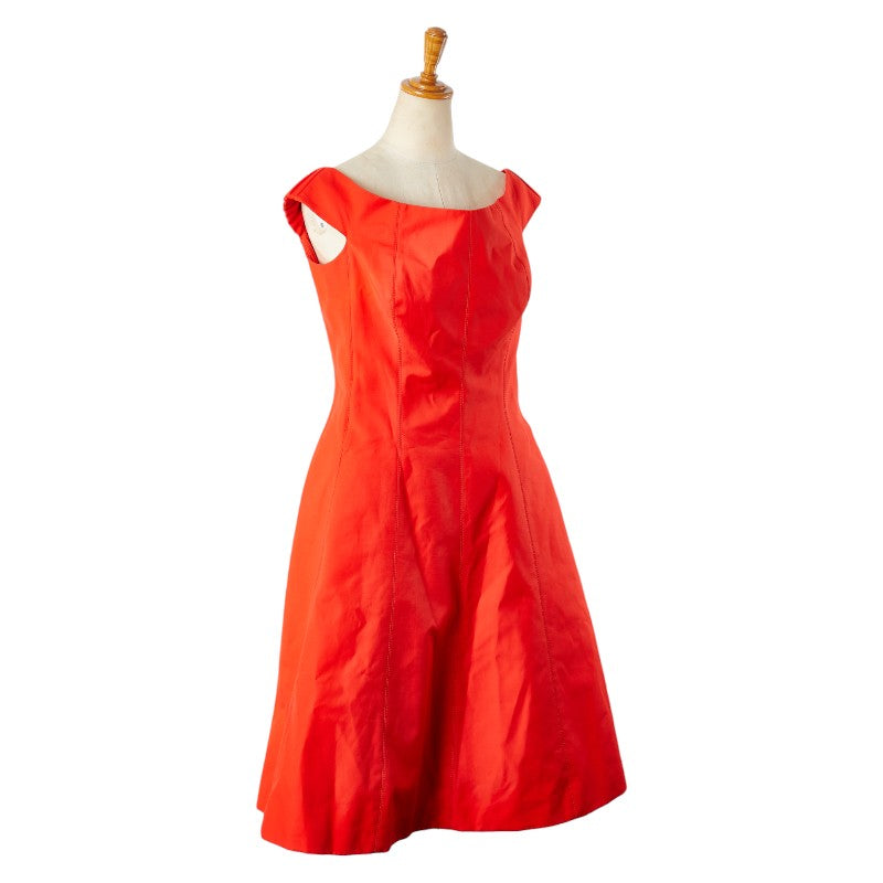 Dior Sleeveless Dress Red Cotton Elastane