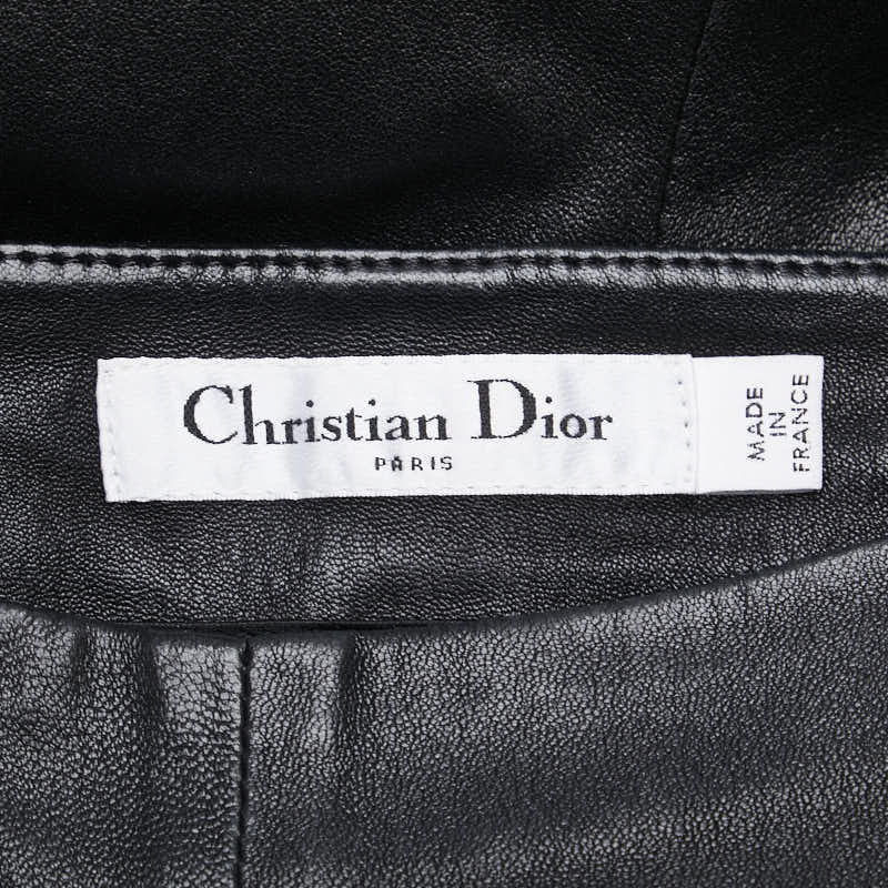 Dior Lambskin Skinny Pants Black Women