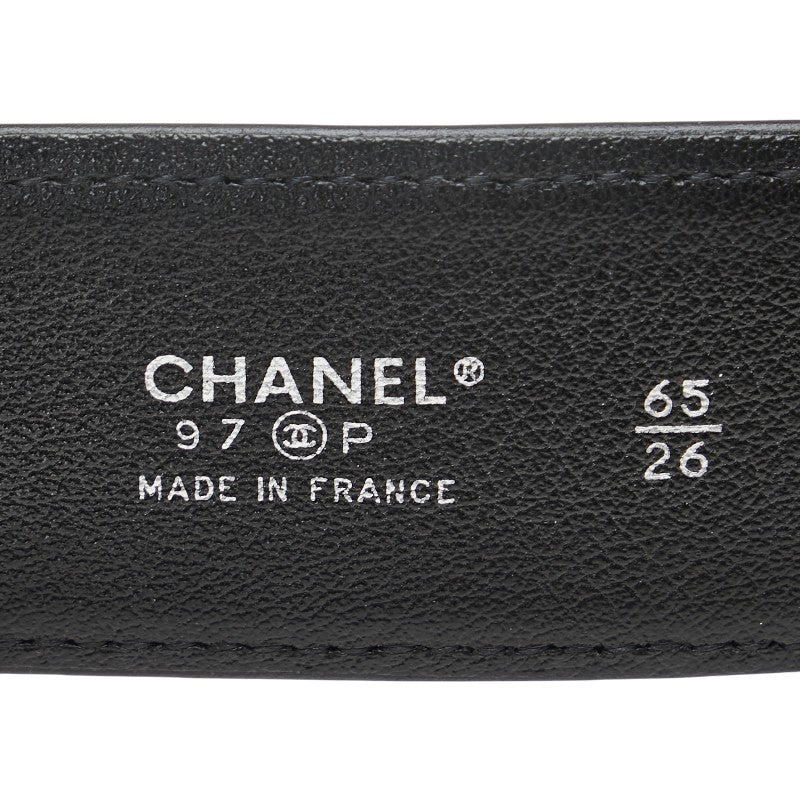 Chanel Vintage Coco Mark Leather Belt