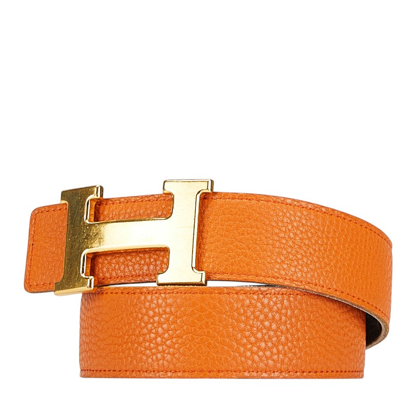 Hermes Constance H Belt Orange Black Gold