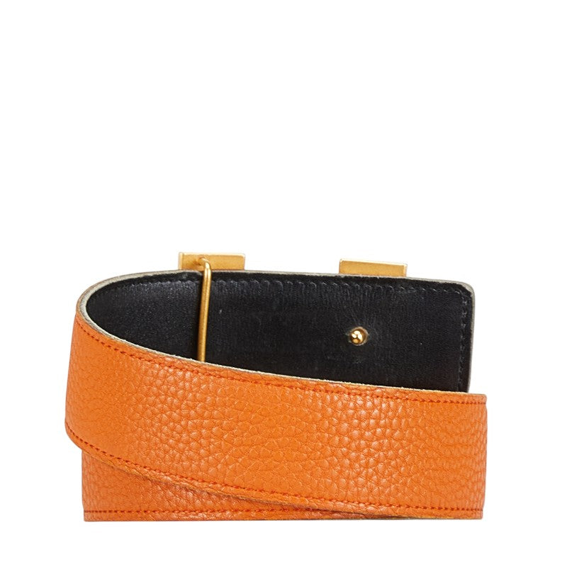 Hermes Constance H Belt Orange Black Gold