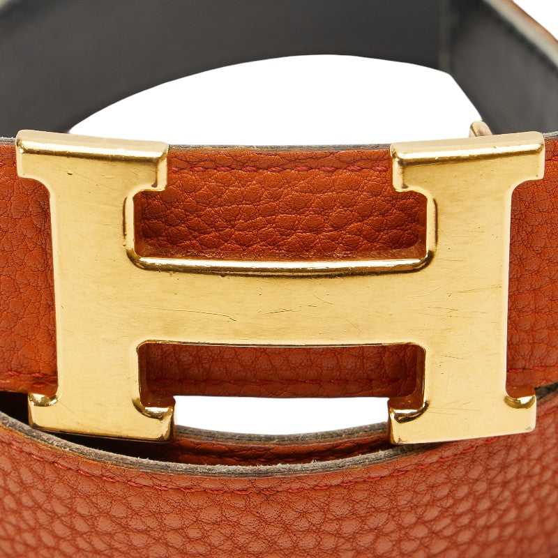 Hermes Constance H Belt Orange Black Gold