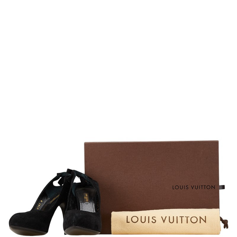 Louis Vuitton Logo Backstrap Pumps Black