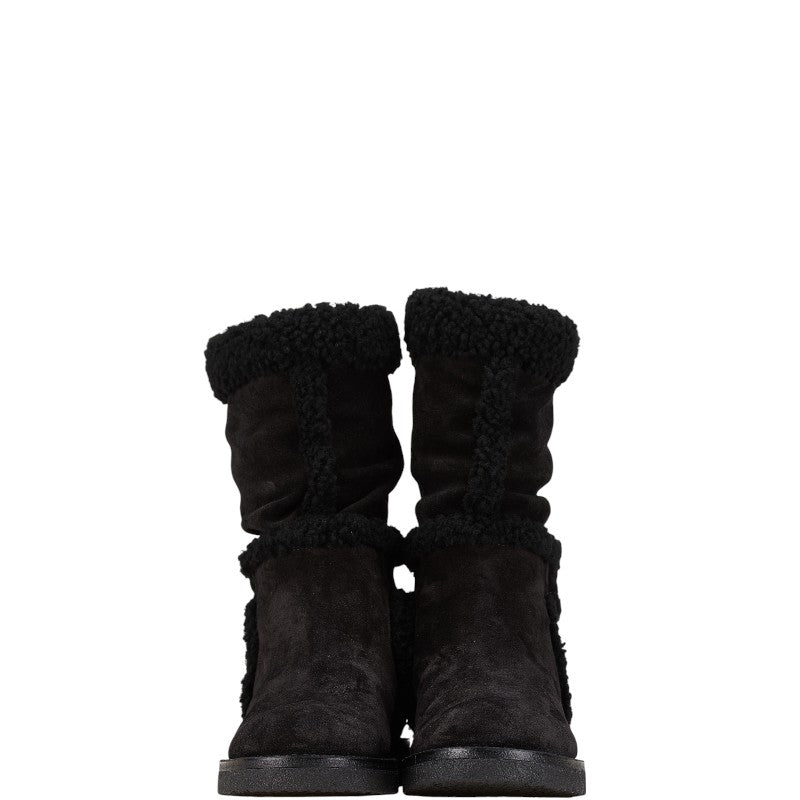 Louis Vuitton Shearling Leather Suede Long Boots